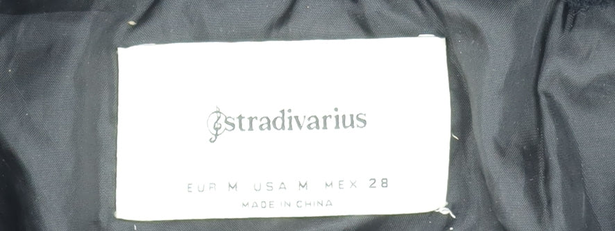 Stradivarius Women Black Size 12 Hooded Puffer Jacket
