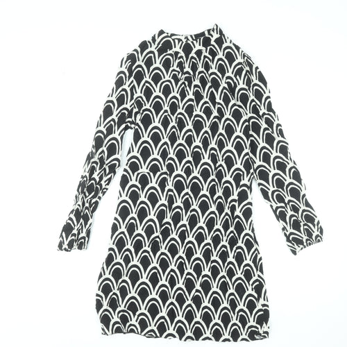 Dunnes Stores Women’s Black White Geometric Shift Dress Size 10