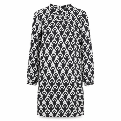 Dunnes Stores Women’s Black White Geometric Shift Dress Size 10