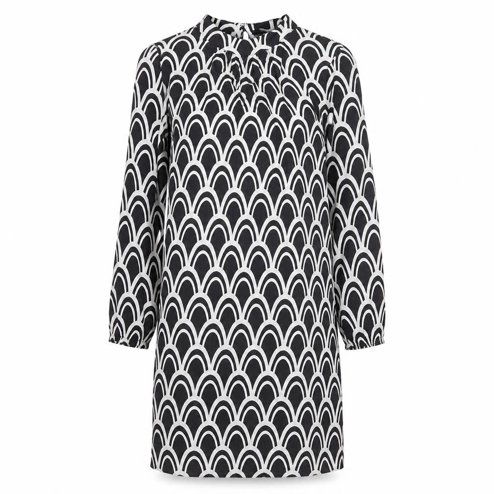 Dunnes Stores Women’s Black White Geometric Shift Dress Size 10