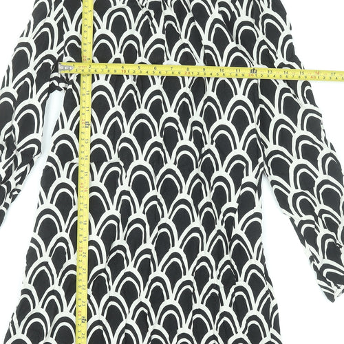 Dunnes Stores Women’s Black White Geometric Shift Dress Size 10