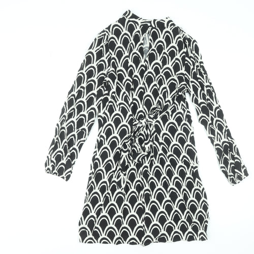 Dunnes Stores Women’s Black White Geometric Shift Dress Size 10