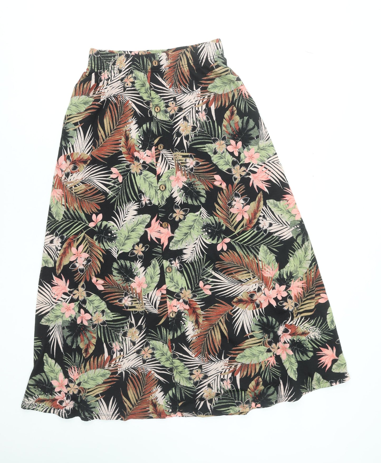 ONLY Womens Multicoloured Floral A-Line Midi Skirt Size M