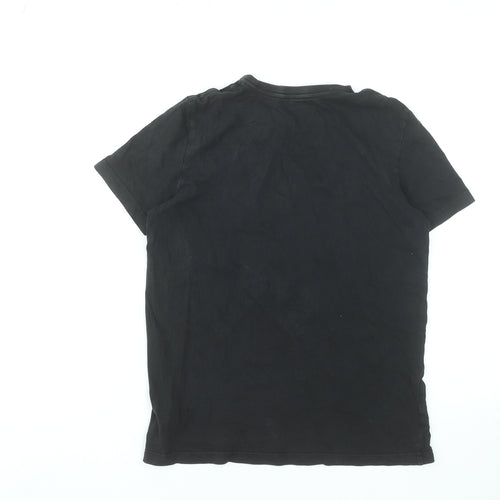 Puma Boys Black Logo Short Sleeve Cotton T-Shirt 13-14 Years