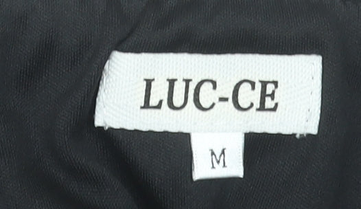 LUC-CE Women’s Black Geometric Sequin Mini Skirt Size M