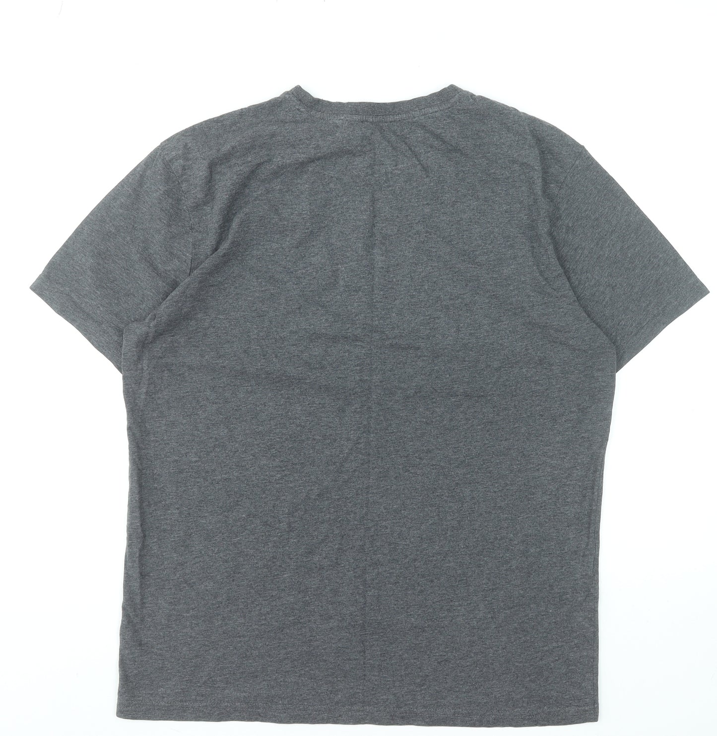 Next Men’s Grey Crew Neck Short Sleeve Cotton Blend T-Shirt Medium