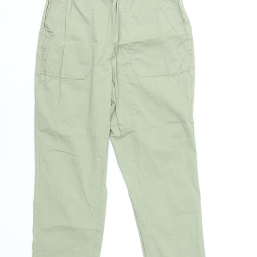 Dunnes Stores Women's Beige Cargo Trousers Size S Elastic Waist