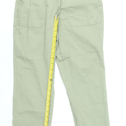 Dunnes Stores Women's Beige Cargo Trousers Size S Elastic Waist