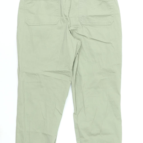 Dunnes Stores Women's Beige Cargo Trousers Size S Elastic Waist
