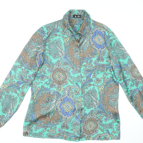 Sinequanone Women's Multicoloured Paisley Long Sleeve Blouse Size 12