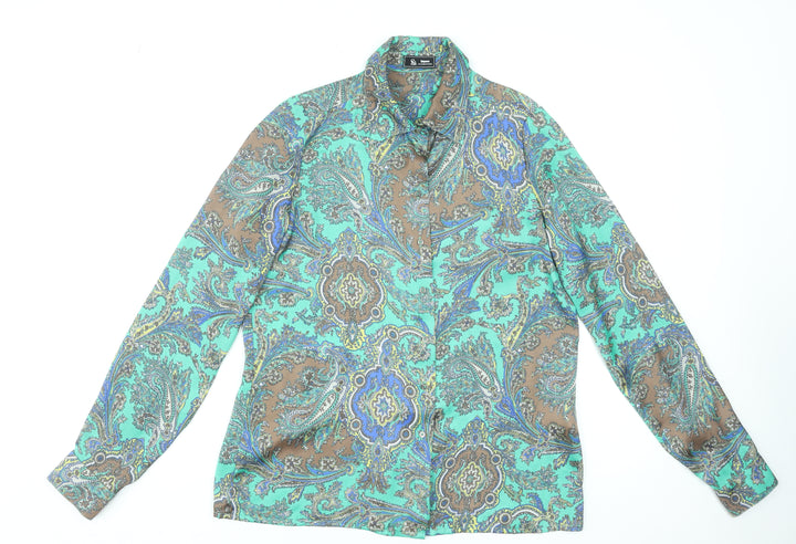 Sinequanone Women's Multicoloured Paisley Long Sleeve Blouse Size 12