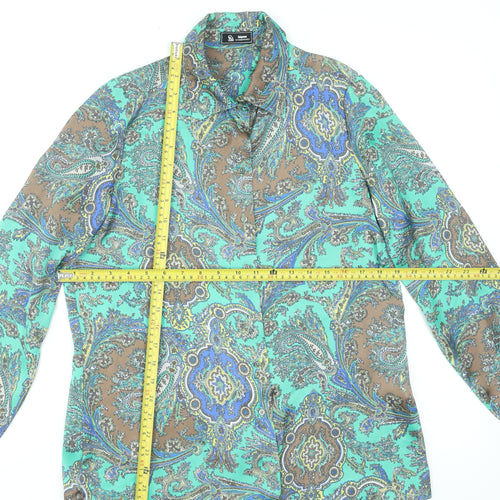Sinequanone Women's Multicoloured Paisley Long Sleeve Blouse Size 12