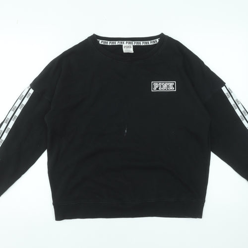 Victoria's Secret PINK Womens Black Pullover Sweatshirt Size S