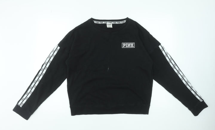 Victoria's Secret PINK Womens Black Pullover Sweatshirt Size S