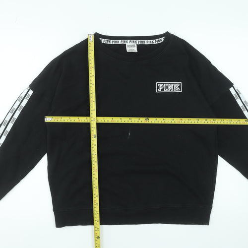 Victoria's Secret PINK Womens Black Pullover Sweatshirt Size S