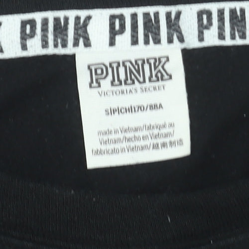 Victoria's Secret PINK Womens Black Pullover Sweatshirt Size S