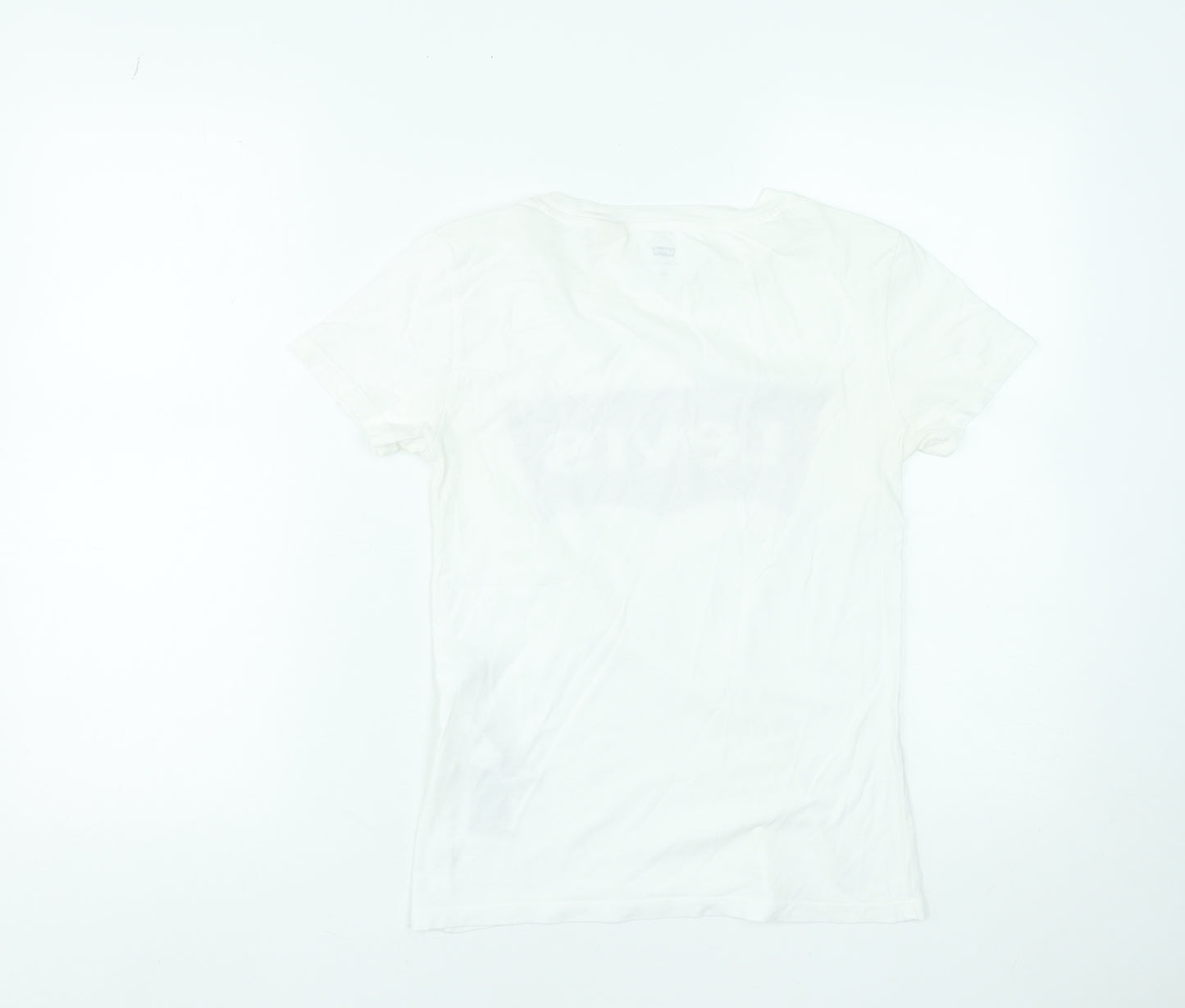 Levi's Women's White 2XS Basic Crew Neck Cotton T-Shirt