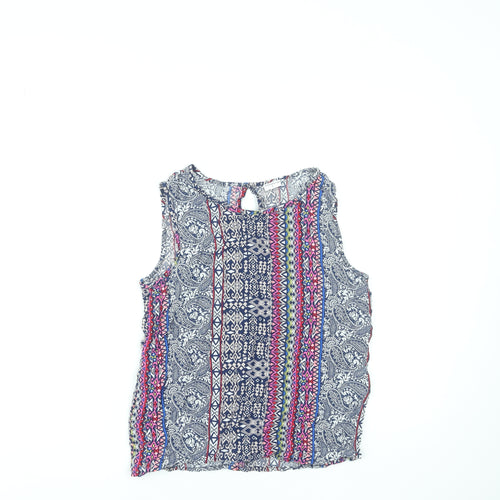 Jacqueline de Yong Women’s Multicoloured Sleeveless Bohemian Viscose Blouse UK 8