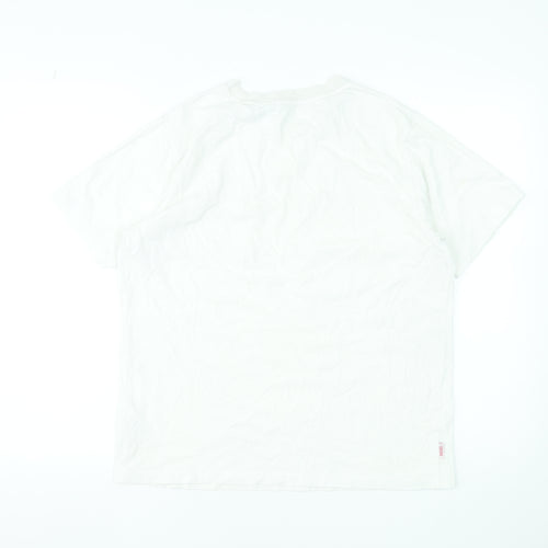 Diesel Women White Leisure Club T-Shirt L Short Sleeve Cotton