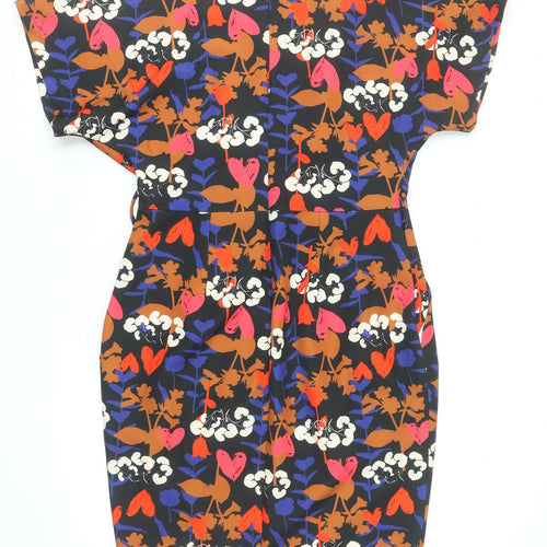 Flounce London Women’s Multicoloured Floral Sheath Dress Size 14