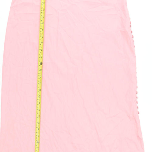 Zara Women Pink Halter Slip Long Dress Summer Size M