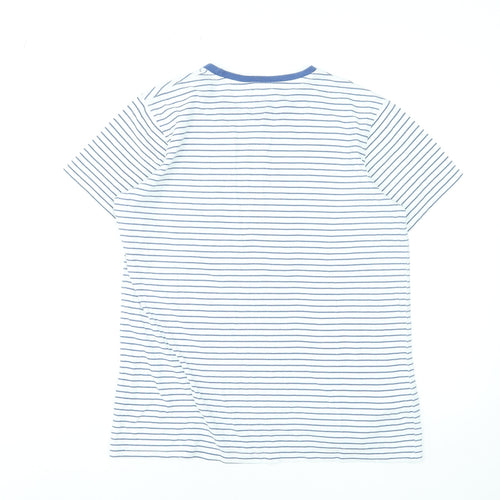 The Simpsons Girls Blue Striped Bart Surf T-Shirt 14 Years 100% Cotton