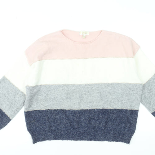 Stella Morgan Women Multicoloured Size 8 Striped Pullover Jumper