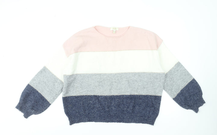 Stella Morgan Women Multicoloured Size 8 Striped Pullover Jumper