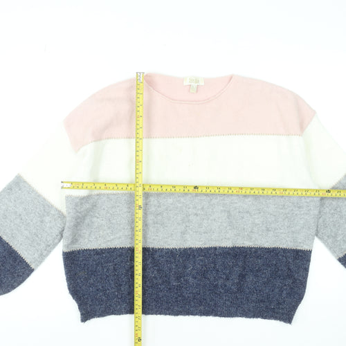 Stella Morgan Women Multicoloured Size 8 Striped Pullover Jumper