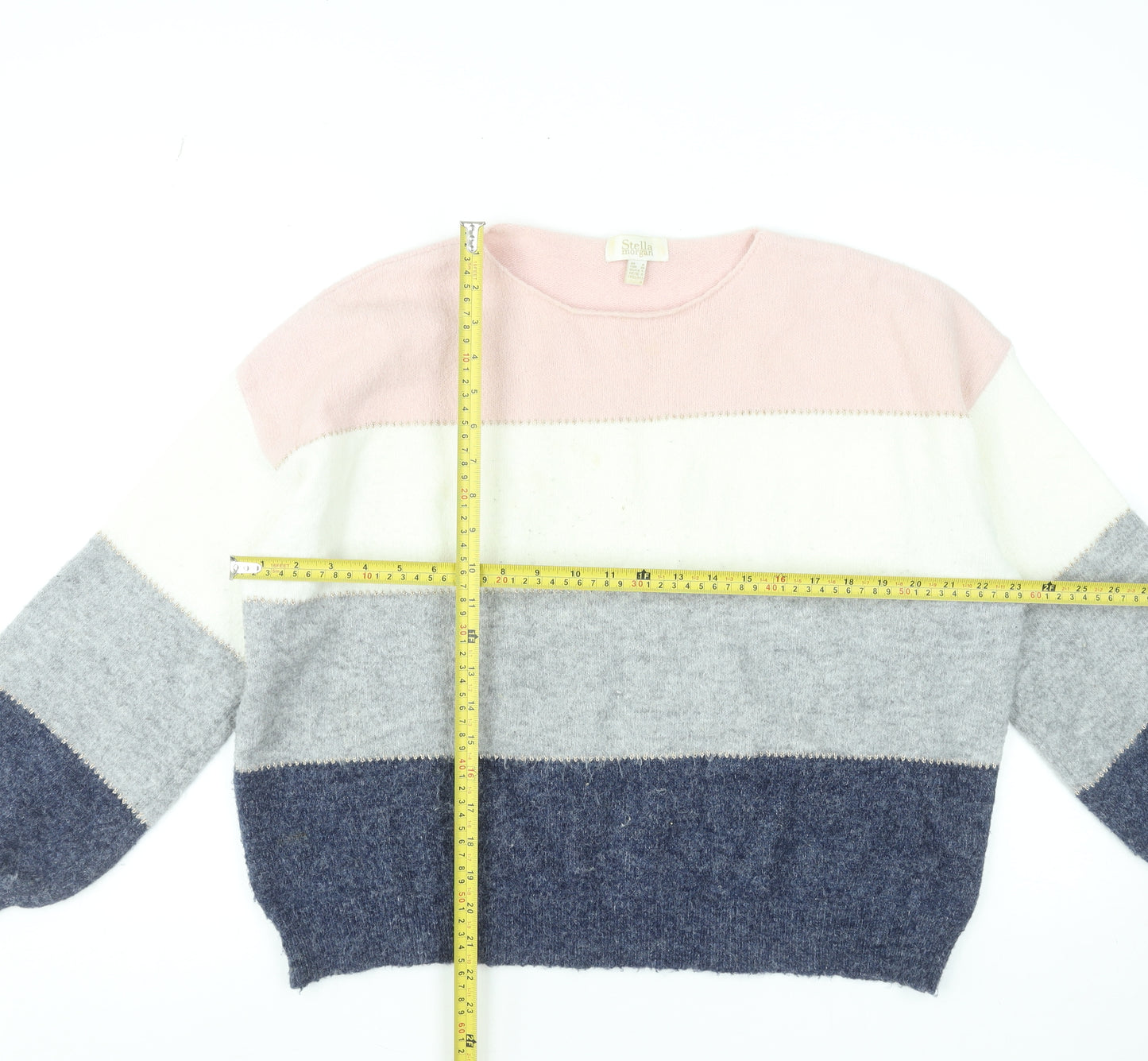 Stella Morgan Women Multicoloured Size 8 Striped Pullover Jumper