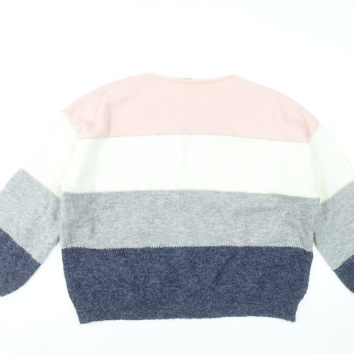 Stella Morgan Women Multicoloured Size 8 Striped Pullover Jumper