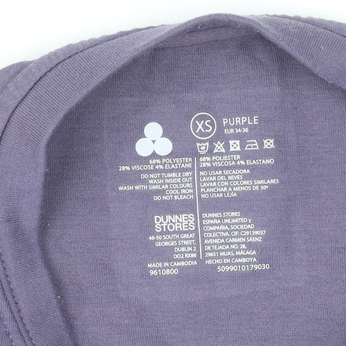 Dunnes Stores Womens Purple XS Pullover Sweatshirt Classic Fit