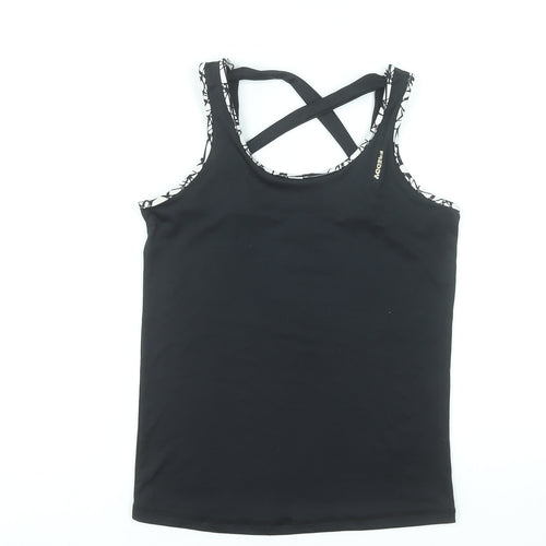 Freddy Womens Black Size 10 Racerback Tank Top Activewear Stretch
