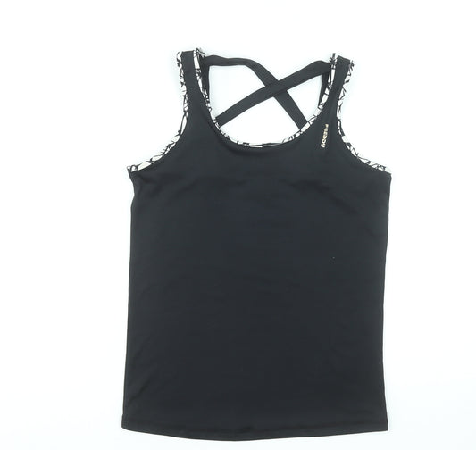 Freddy Womens Black Size 10 Racerback Tank Top Activewear Stretch