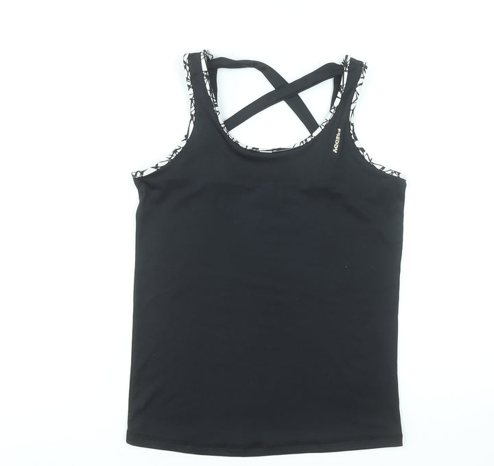 Freddy Womens Black Size 10 Racerback Tank Top Activewear Stretch