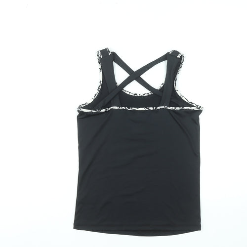 Freddy Womens Black Size 10 Racerback Tank Top Activewear Stretch