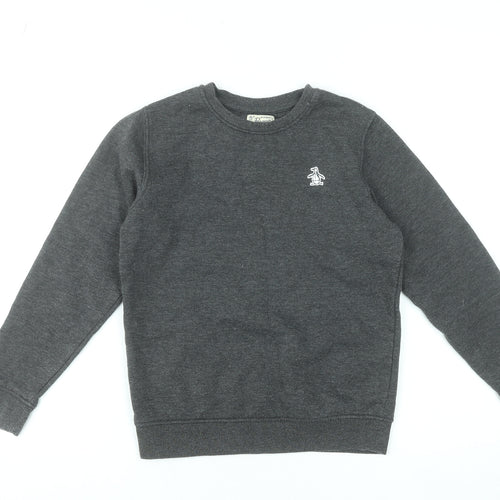Penguin by Munsingwear Boys Grey Crew Neck Pullover Sweatshirt 9-10 Years