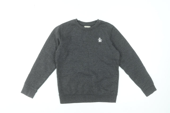 Penguin by Munsingwear Boys Grey Crew Neck Pullover Sweatshirt 9-10 Years