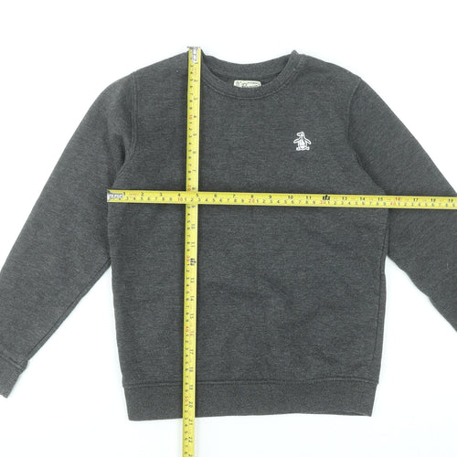 Penguin by Munsingwear Boys Grey Crew Neck Pullover Sweatshirt 9-10 Years