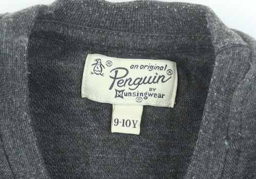 Penguin by Munsingwear Boys Grey Crew Neck Pullover Sweatshirt 9-10 Years