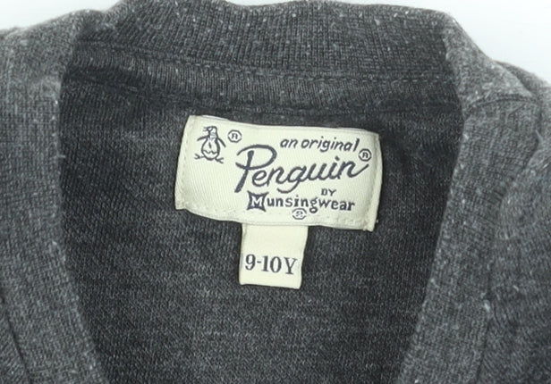 Penguin by Munsingwear Boys Grey Crew Neck Pullover Sweatshirt 9-10 Years