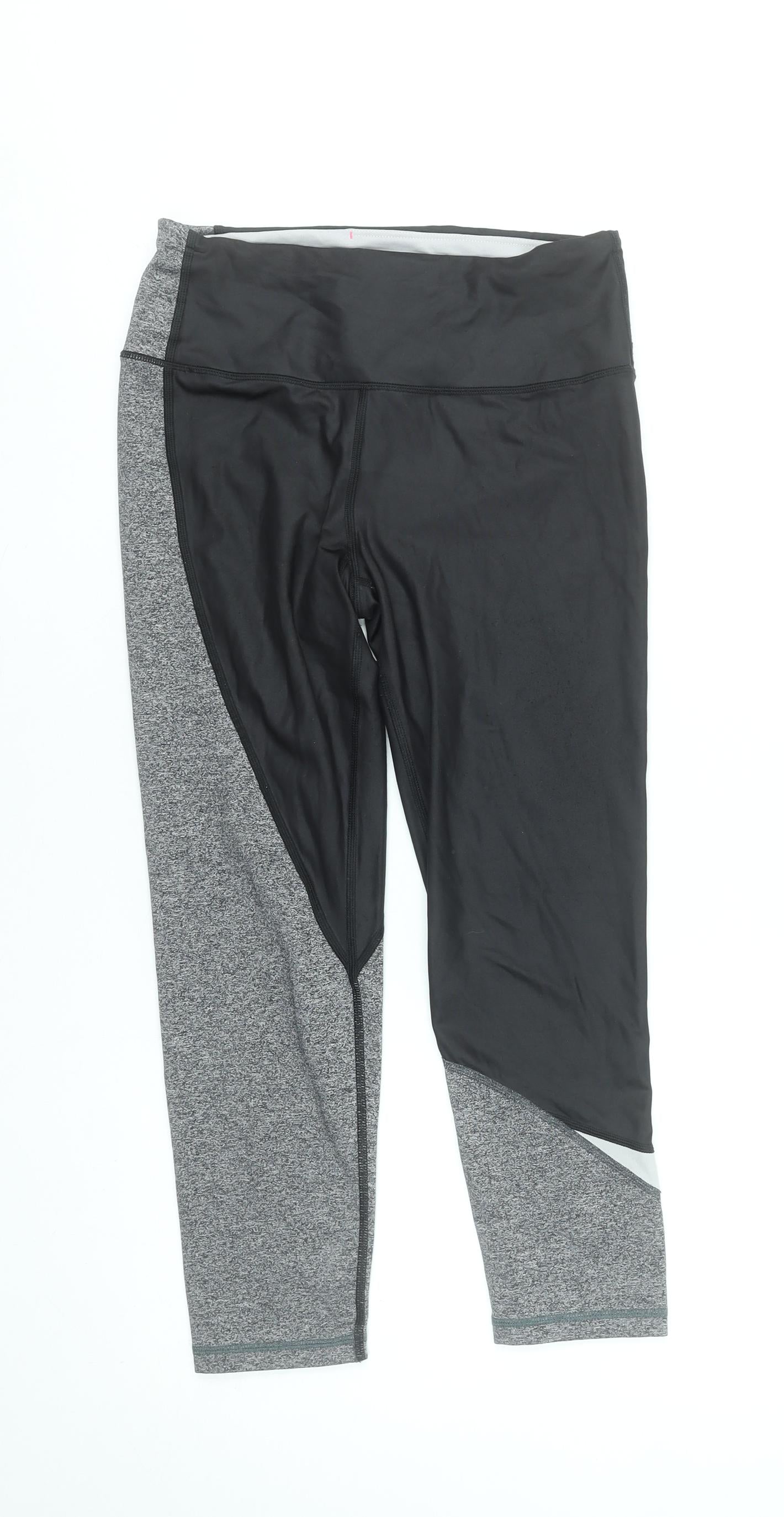 Victoria's Secret VSX Women’s Black Grey Capri Leggings Size S