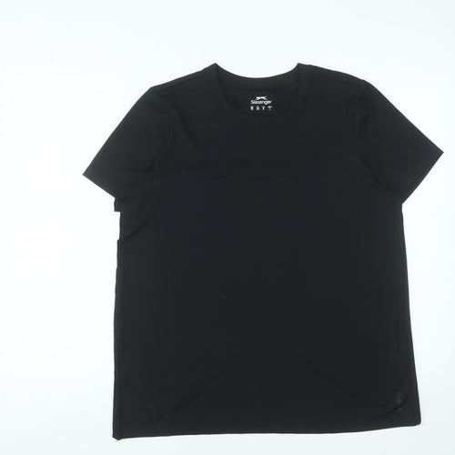 Slazenger Womens Black Size 12 Athletic Short Sleeve T-Shirt