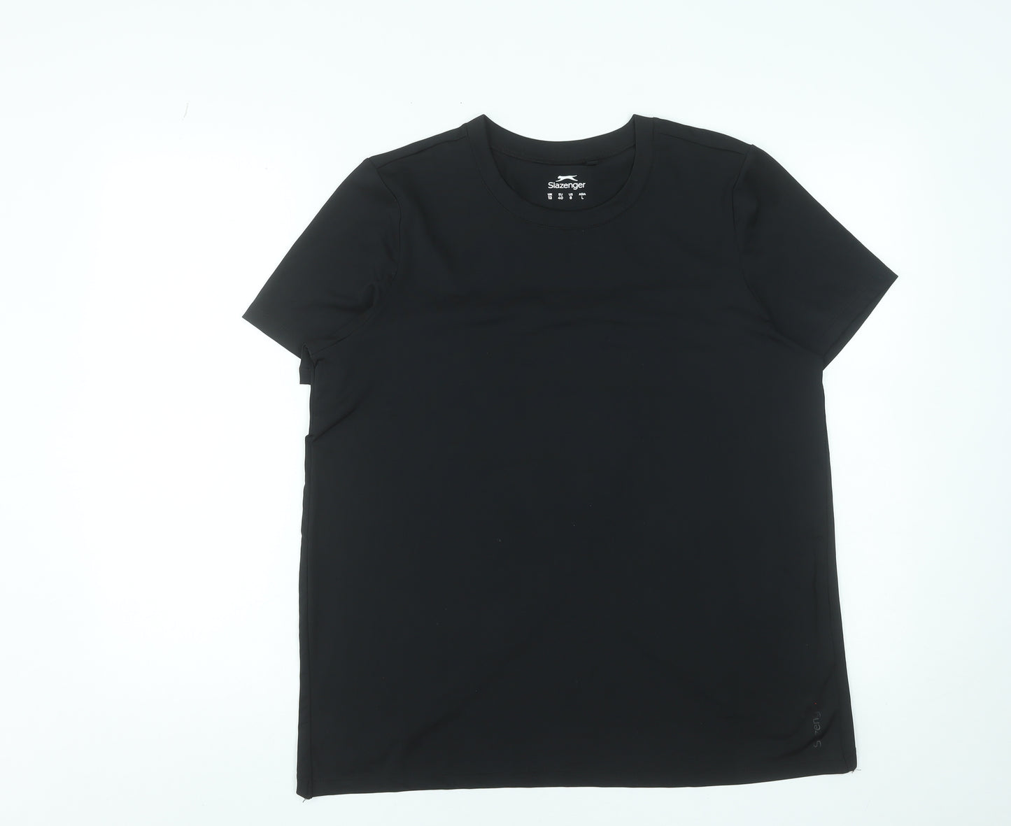 Slazenger Womens Black Size 12 Athletic Short Sleeve T-Shirt