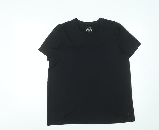 Slazenger Womens Black Size 12 Athletic Short Sleeve T-Shirt