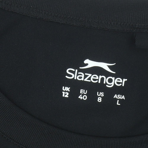 Slazenger Womens Black Size 12 Athletic Short Sleeve T-Shirt