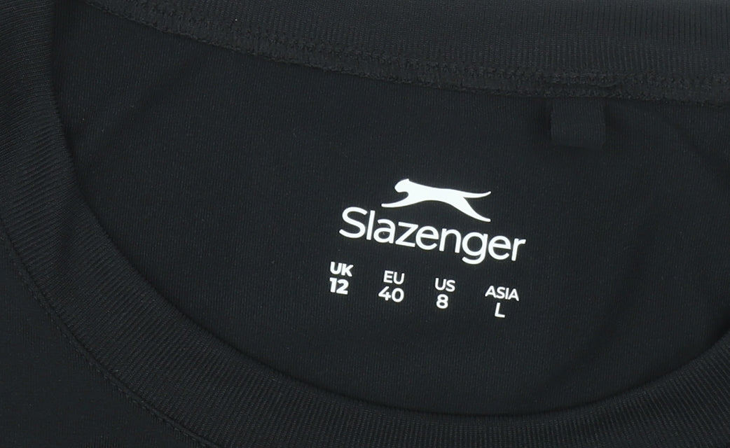 Slazenger Womens Black Size 12 Athletic Short Sleeve T-Shirt