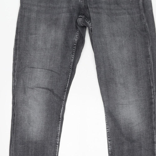 Marks and Spencer Men Grey Slim Fit Denim Jeans 34W 32L
