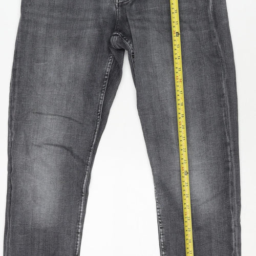 Marks and Spencer Men Grey Slim Fit Denim Jeans 34W 32L