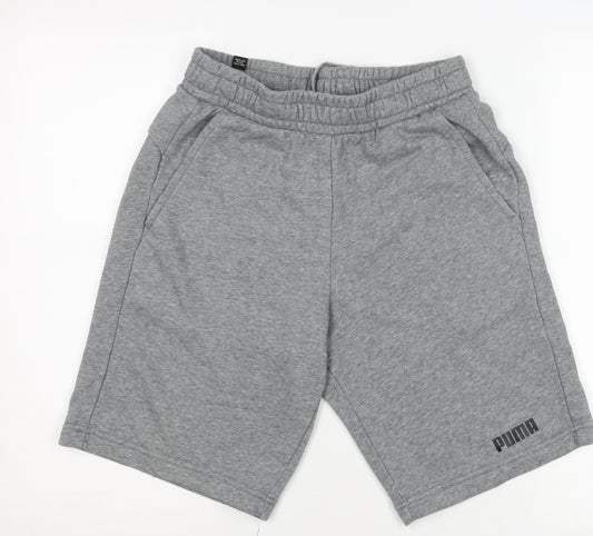 Puma Men's Grey Athletic Shorts Size S Regular Fit
